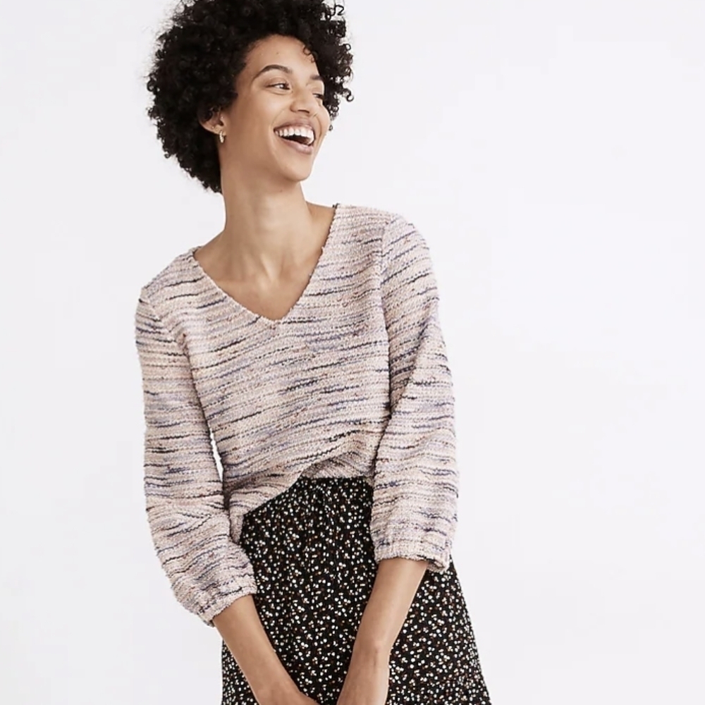Madewell Rainbow Jacquard Full-Sleeve Top Large